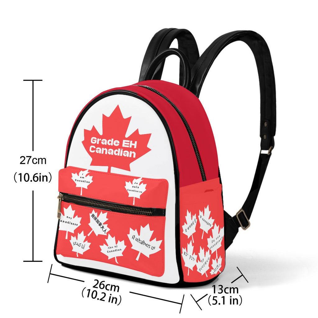 Small Backpack - Multicultural Canada - white/red