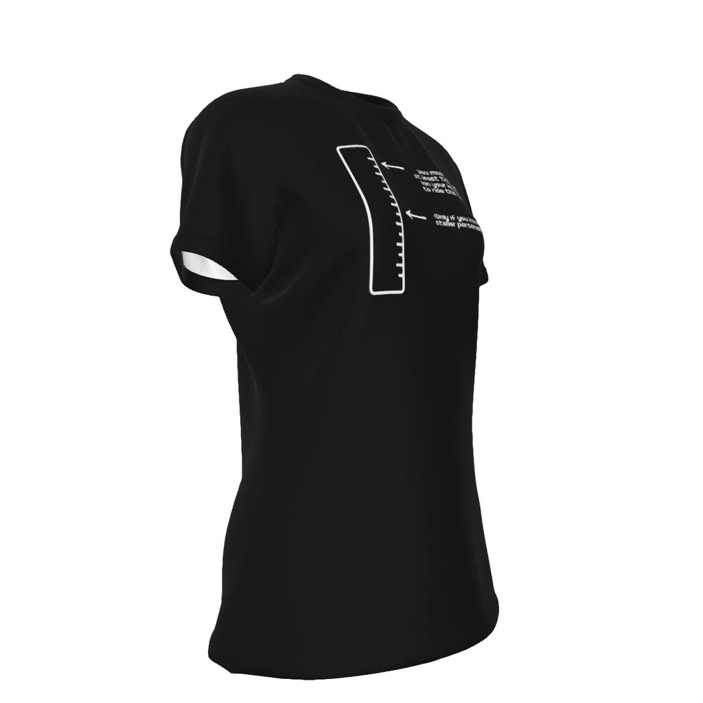 You must be THIS Tall - round neck - black