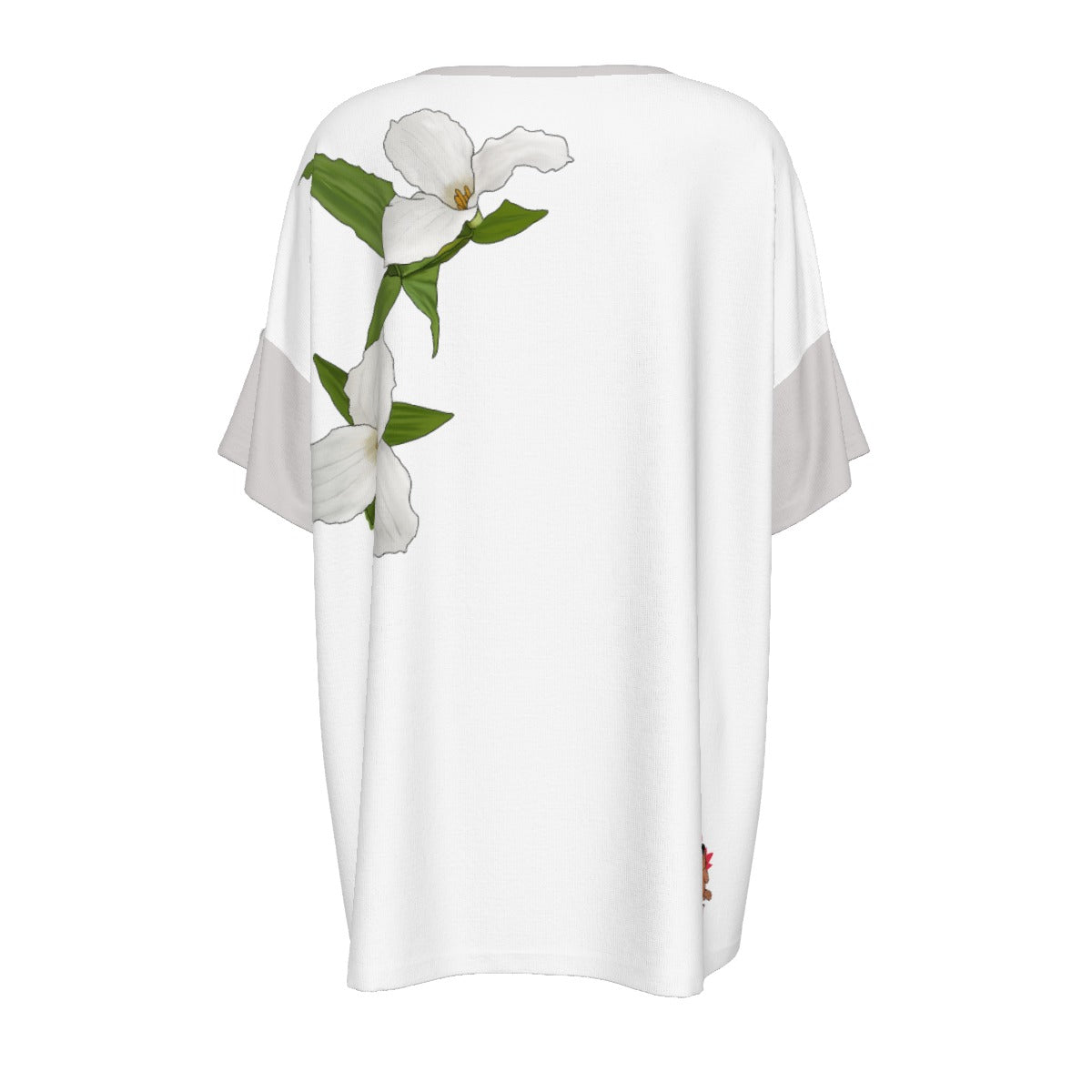Ontario Trillum - drop shoulder tee - white