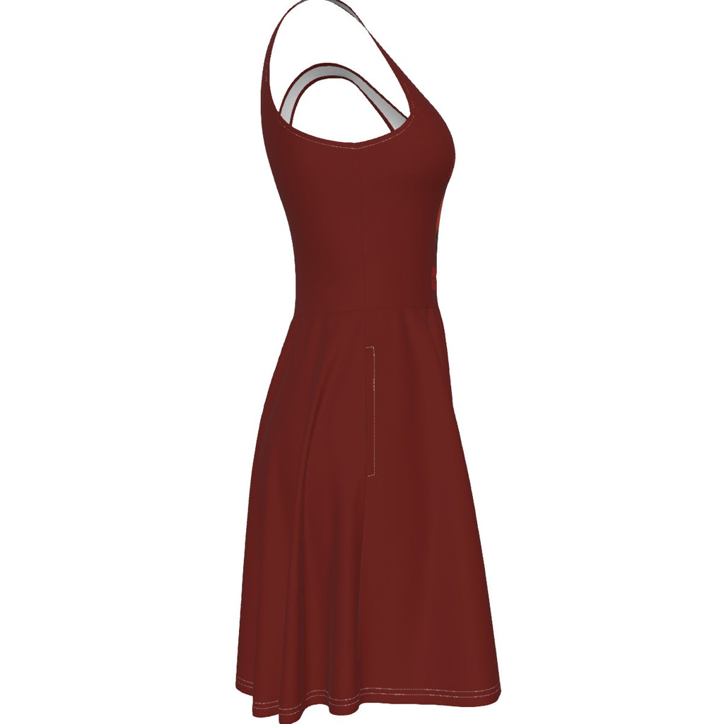 Anger Issues - tank vest dress - maroon