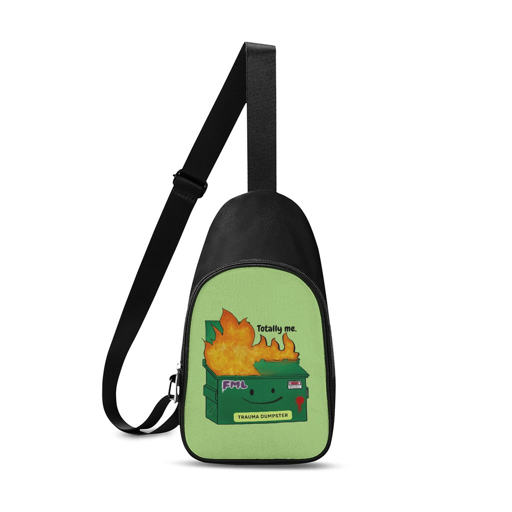 Trauma Dumpster Fire- chest bag - light green