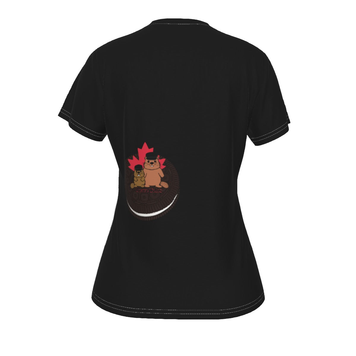 Race - Oreo - V neck tee - white and black