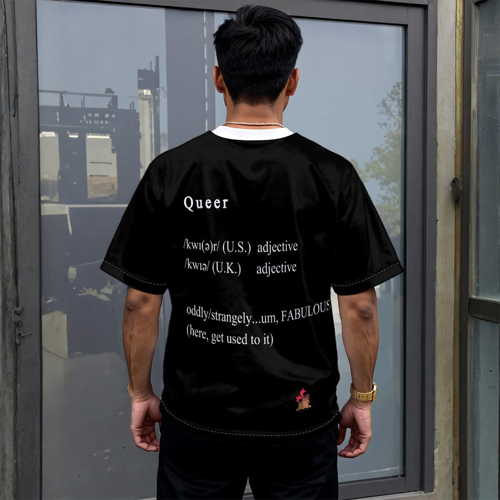 Pride - Rainbow - Unisex drop shoulder tee - black