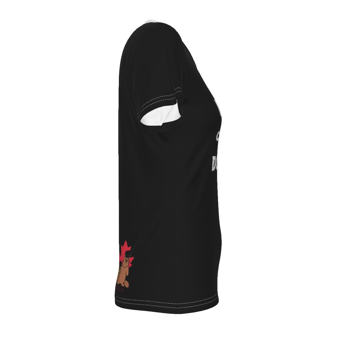 Dopamine - V neck tee - black with white