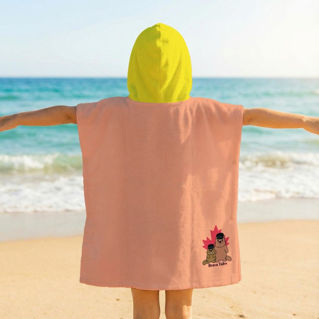 Kid's Hooded Towel Poncho - Lemon Me In