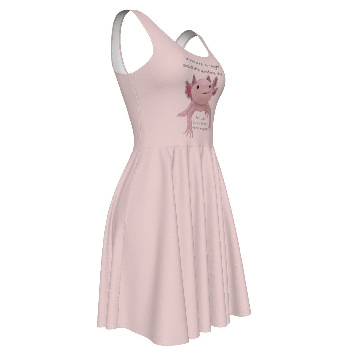 Axolotl - tank vest dress - pink