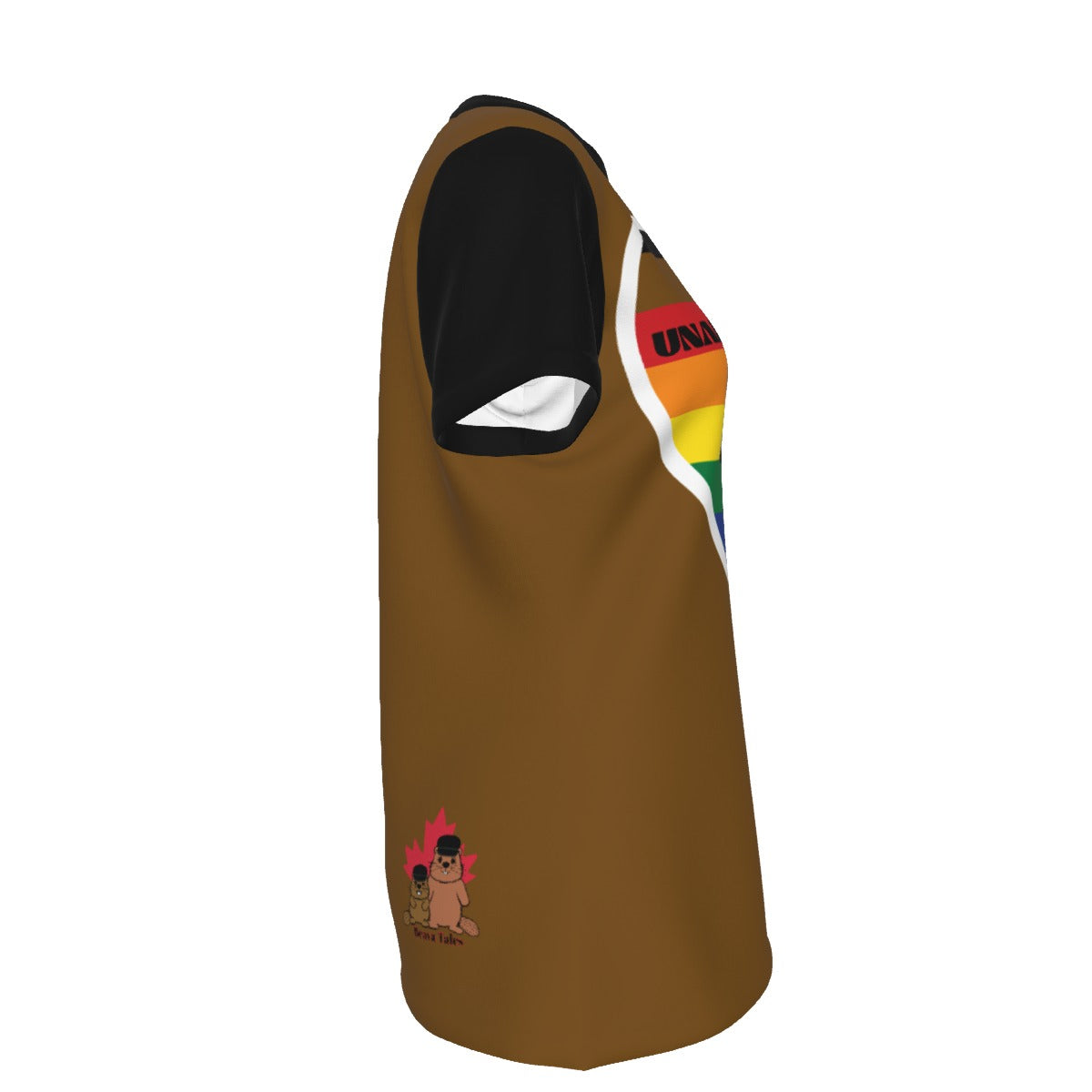 Pride - POC Rainbow - round neck tee - brown