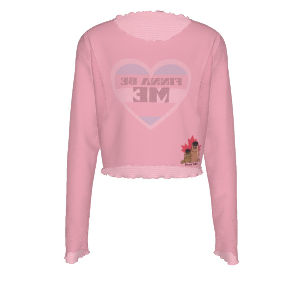 Finna Me - Trans - mesh crop - pink