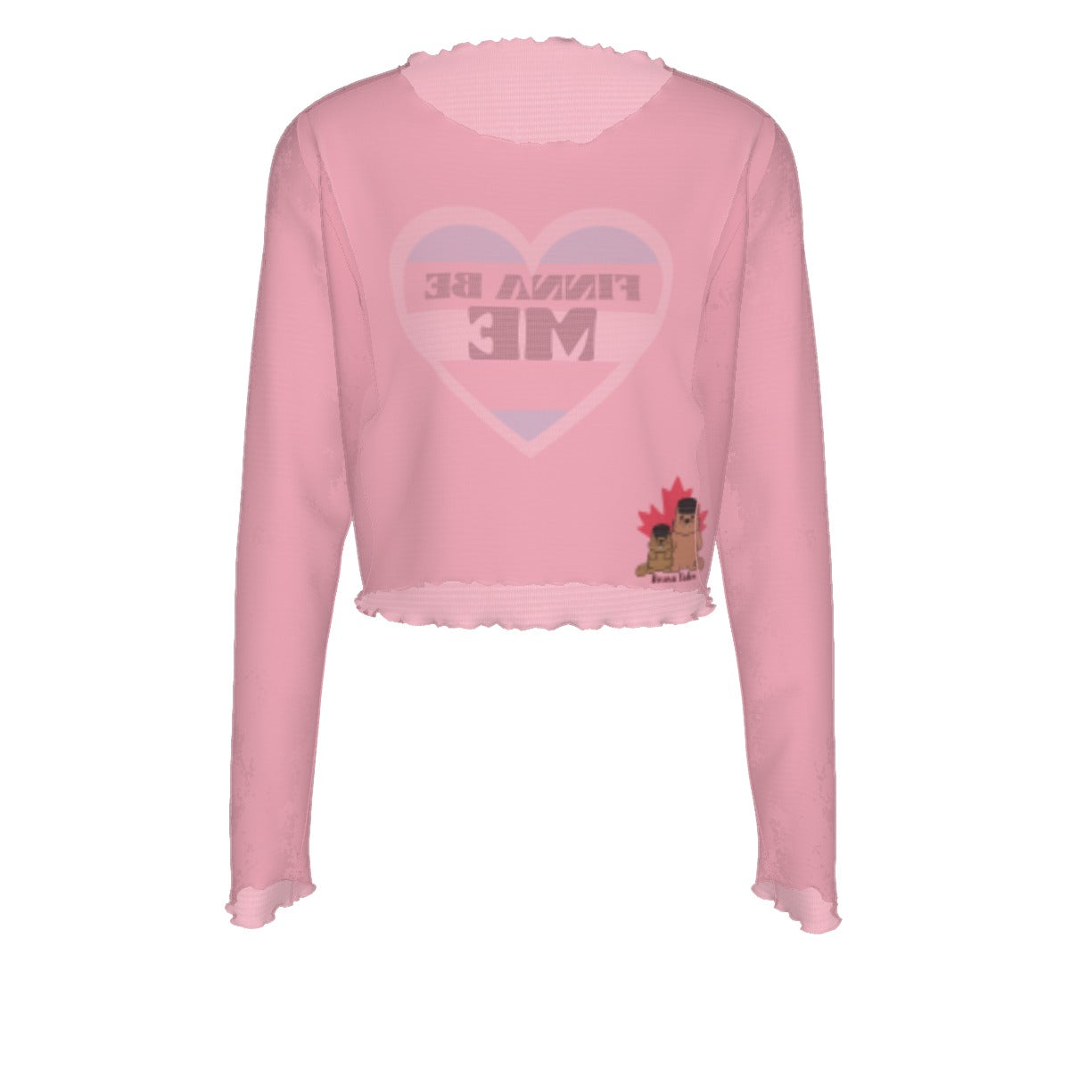 Finna Me - Trans - mesh crop - pink