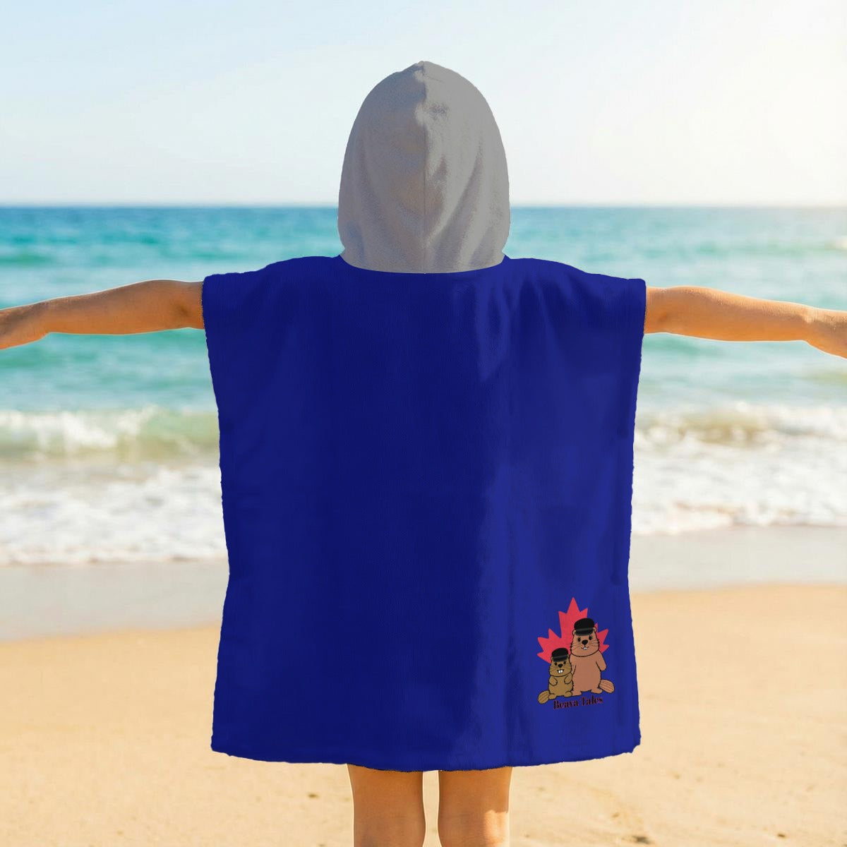 Kid's Hooded Towel Poncho - Loonie Bin
