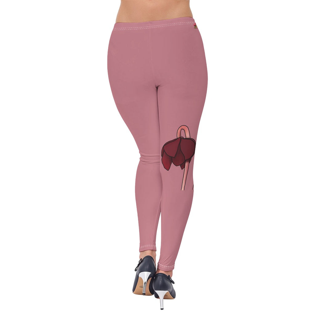 NL Pitcher Plant - leggings - dusty rose