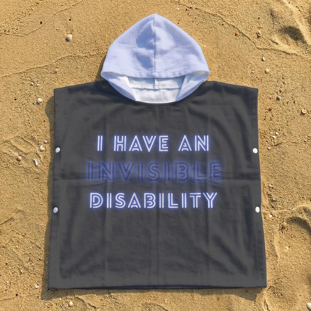 Kid's Hooded Towel Poncho - invisible disability