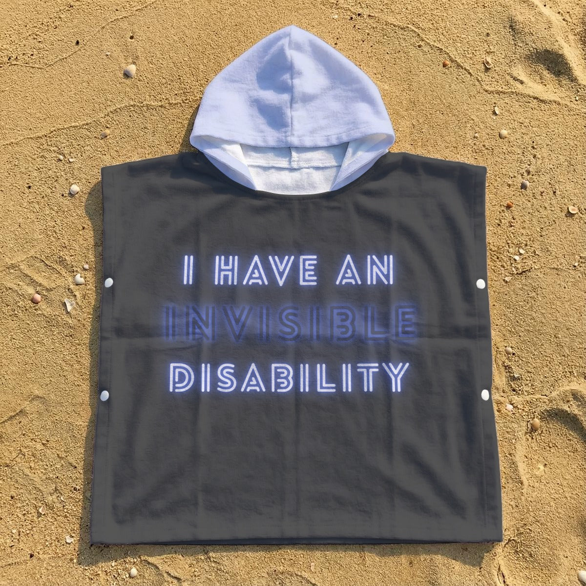 Kid's Hooded Towel Poncho - invisible disability