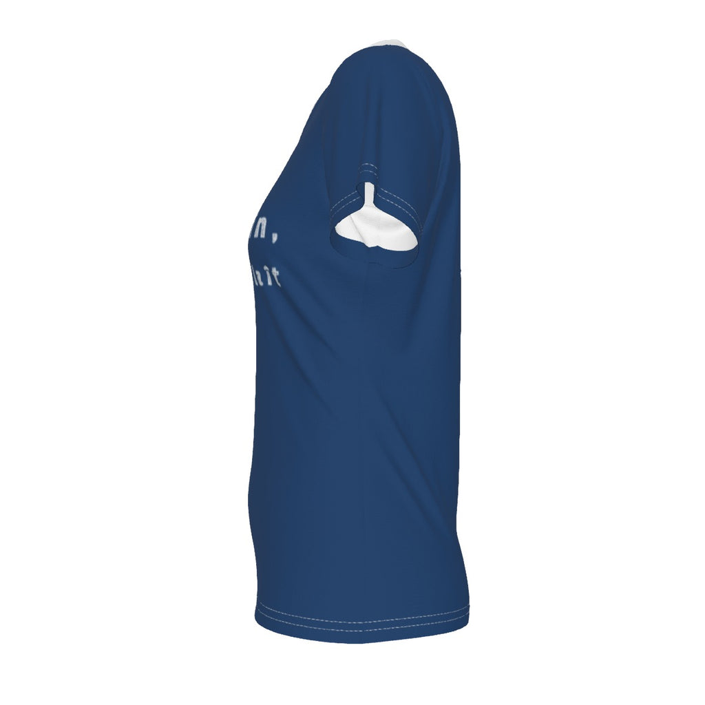 Serotonin pls - v neck tee - blue white