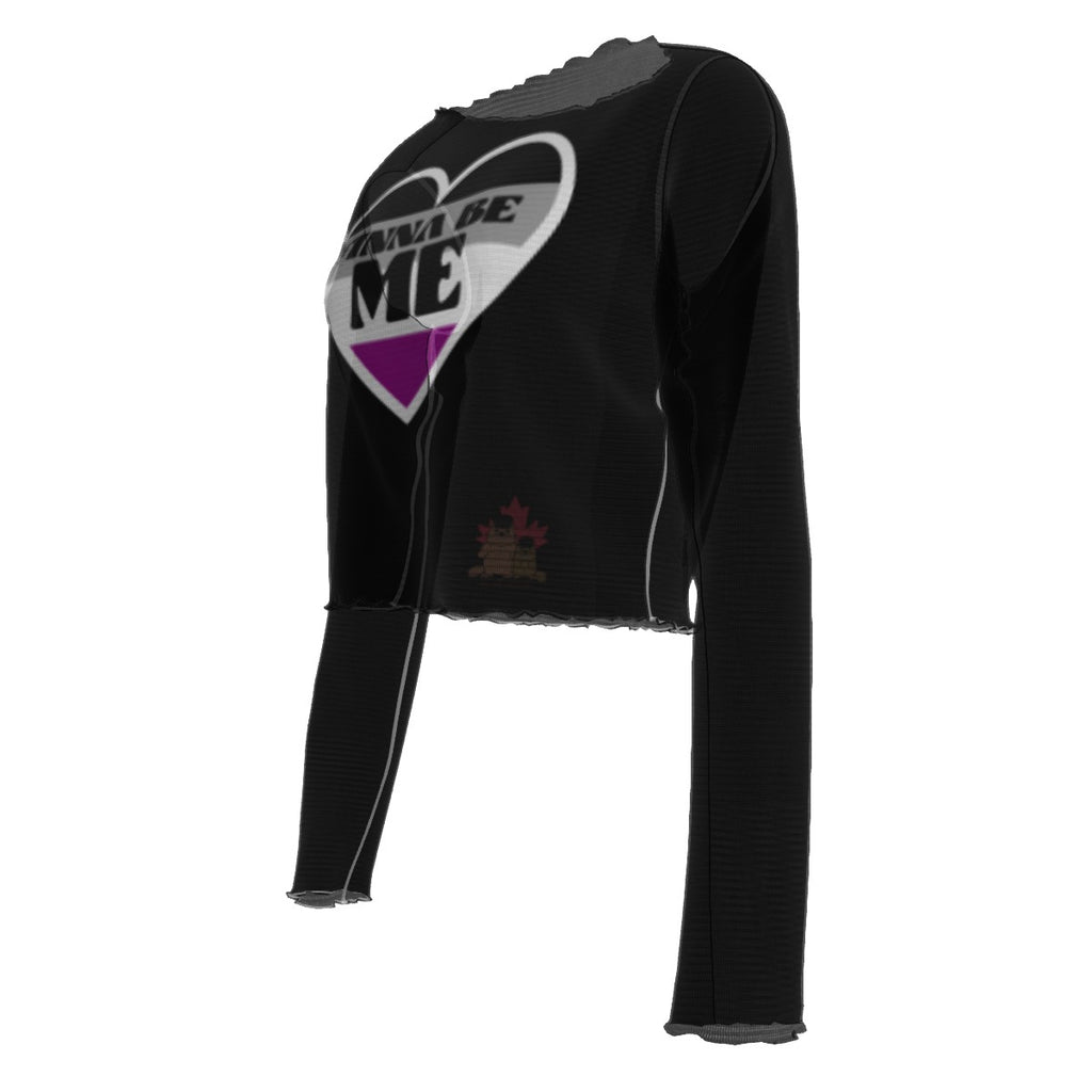 Finna Me - Asexual - mesh crop - black