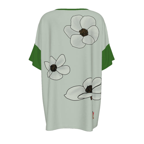 BC Dogwood - drop shoulder tee - green