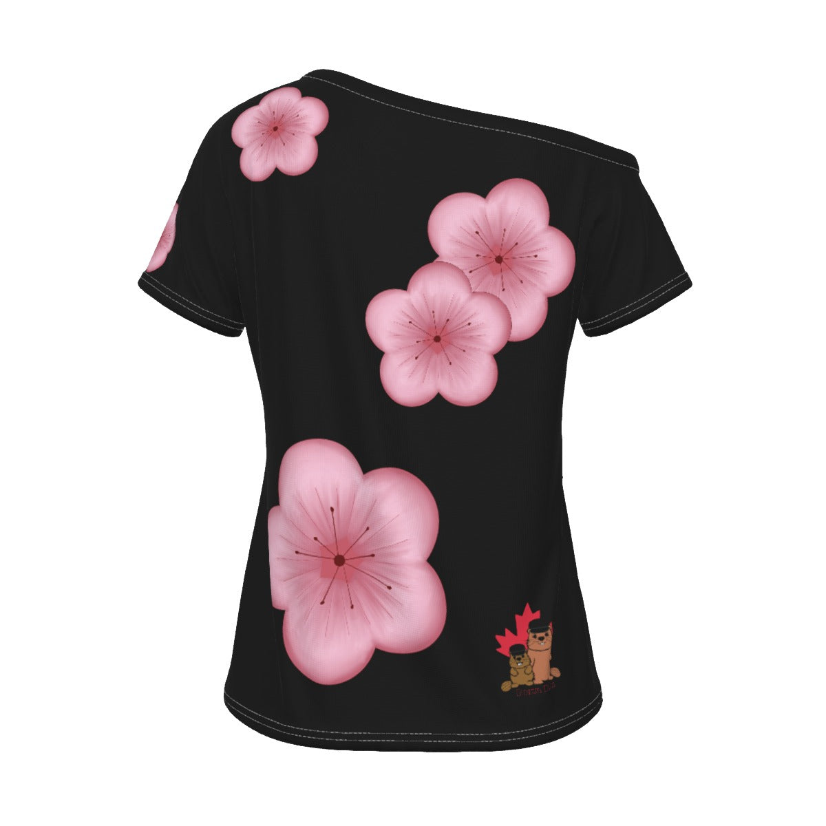 Plum Blossoms - Off Shoulder - black
