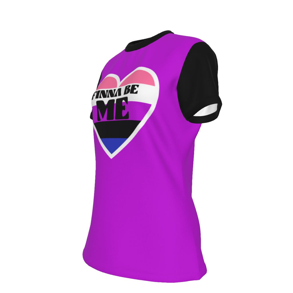 Finna Me - Gender Fluid - round neck tee - purple