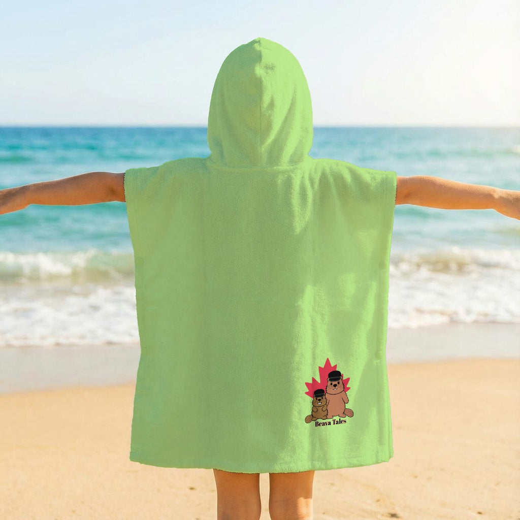 Kid's Hooded Towel Poncho - Bearly Keeping Up