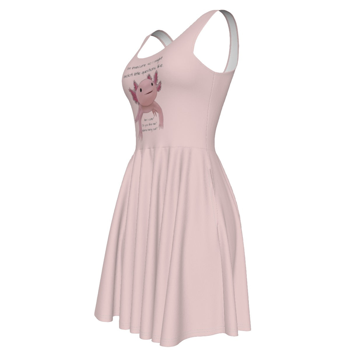 Axolotl - tank vest dress - pink
