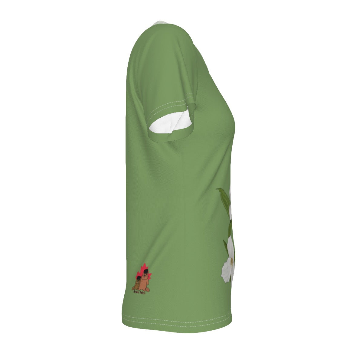 Ontario Trillium - V neck tee - green