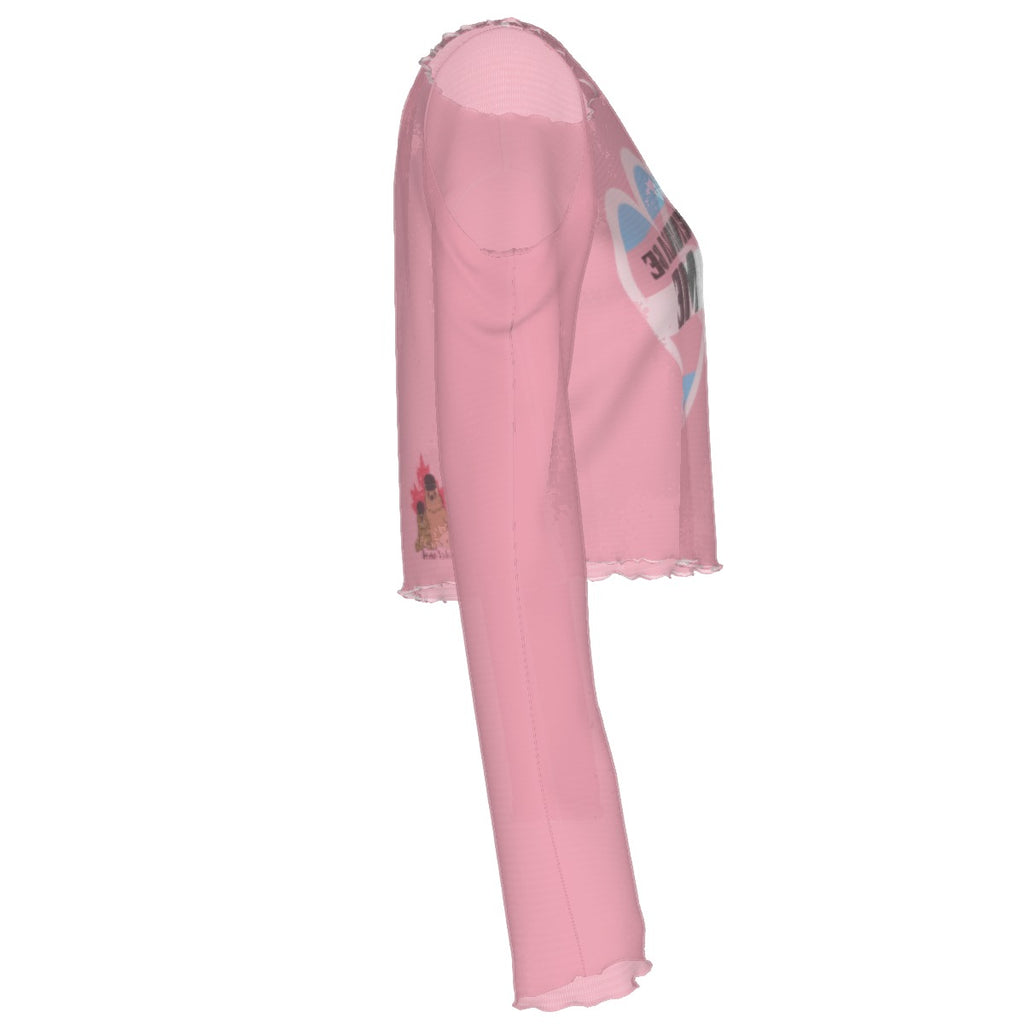 Finna Me - Trans - mesh crop - pink