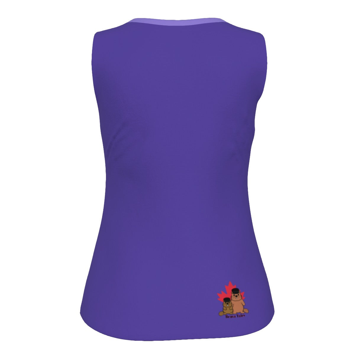Hydrangea - U neck tank - periwinkle