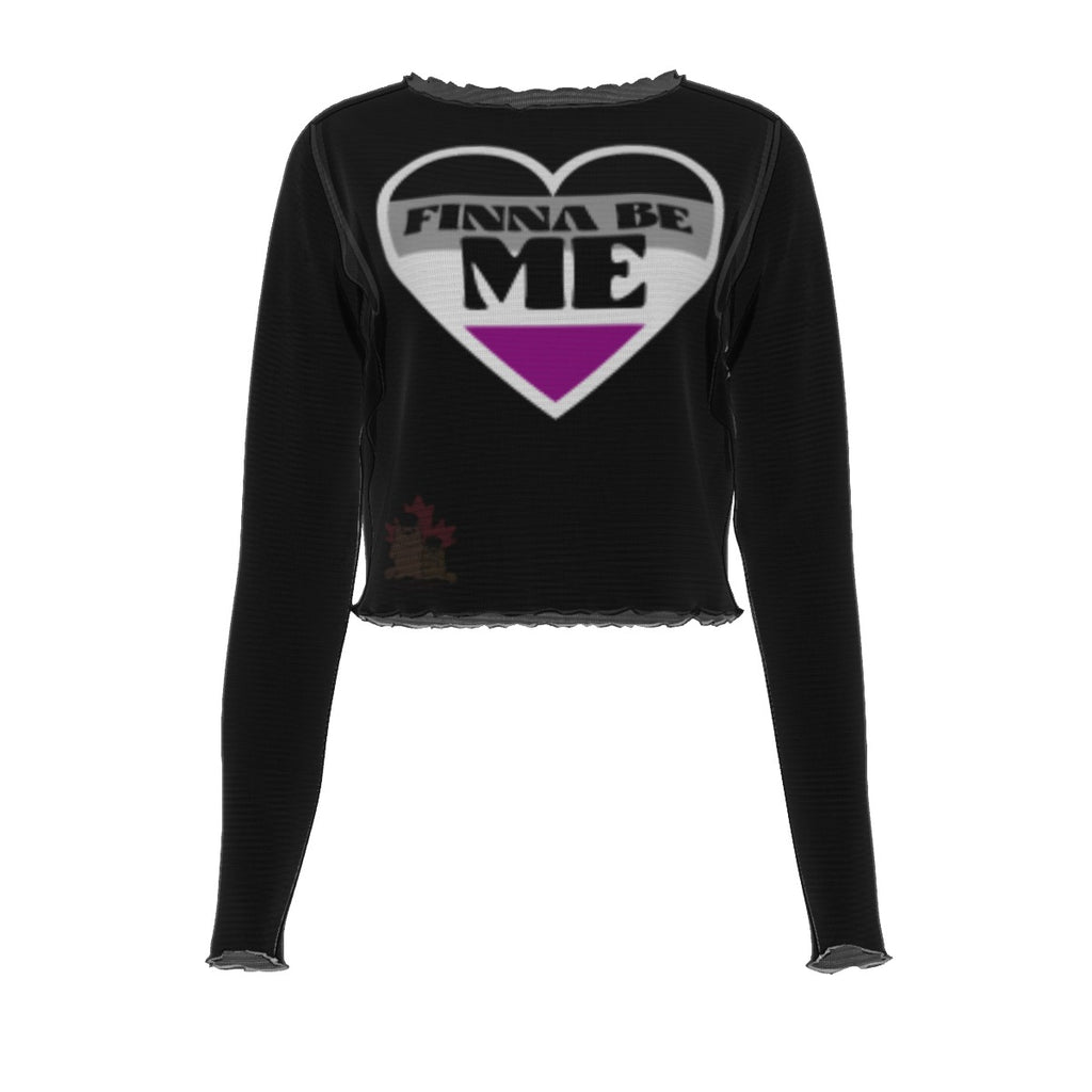 Finna Me - Asexual - mesh crop - black