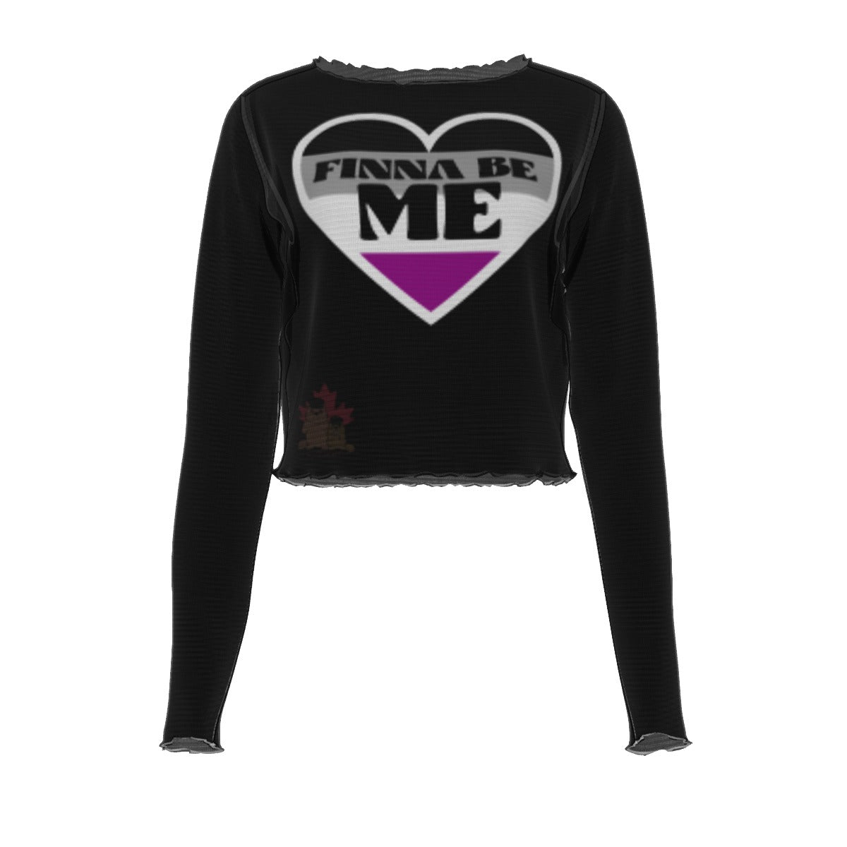 Finna Me - Asexual - mesh crop - black