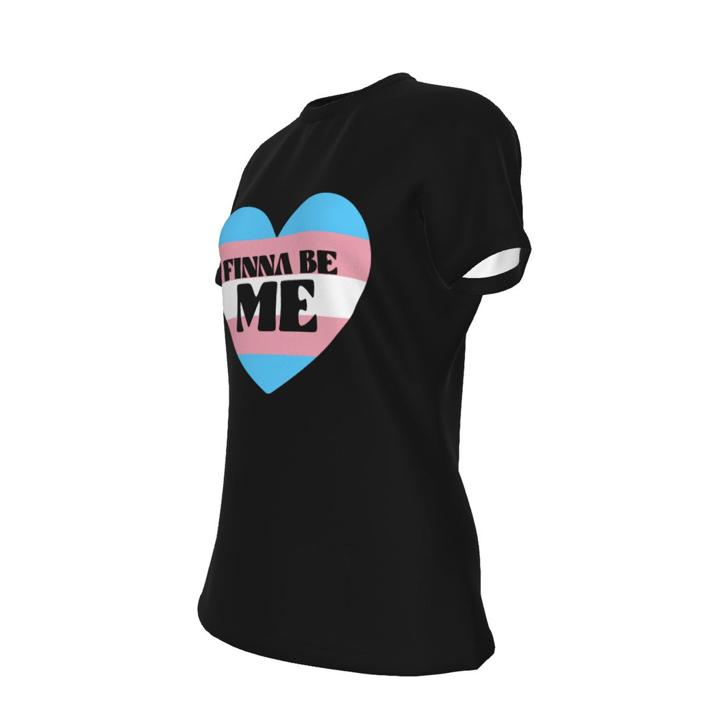 Finna Me - Trans - round neck tee - black