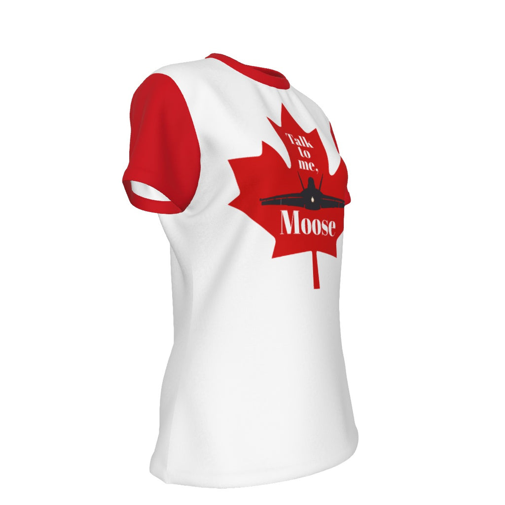 Canadiana - Talk to Me, Moose - white - round neck