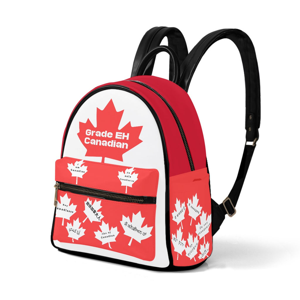 Small Backpack - Multicultural Canada - white/red