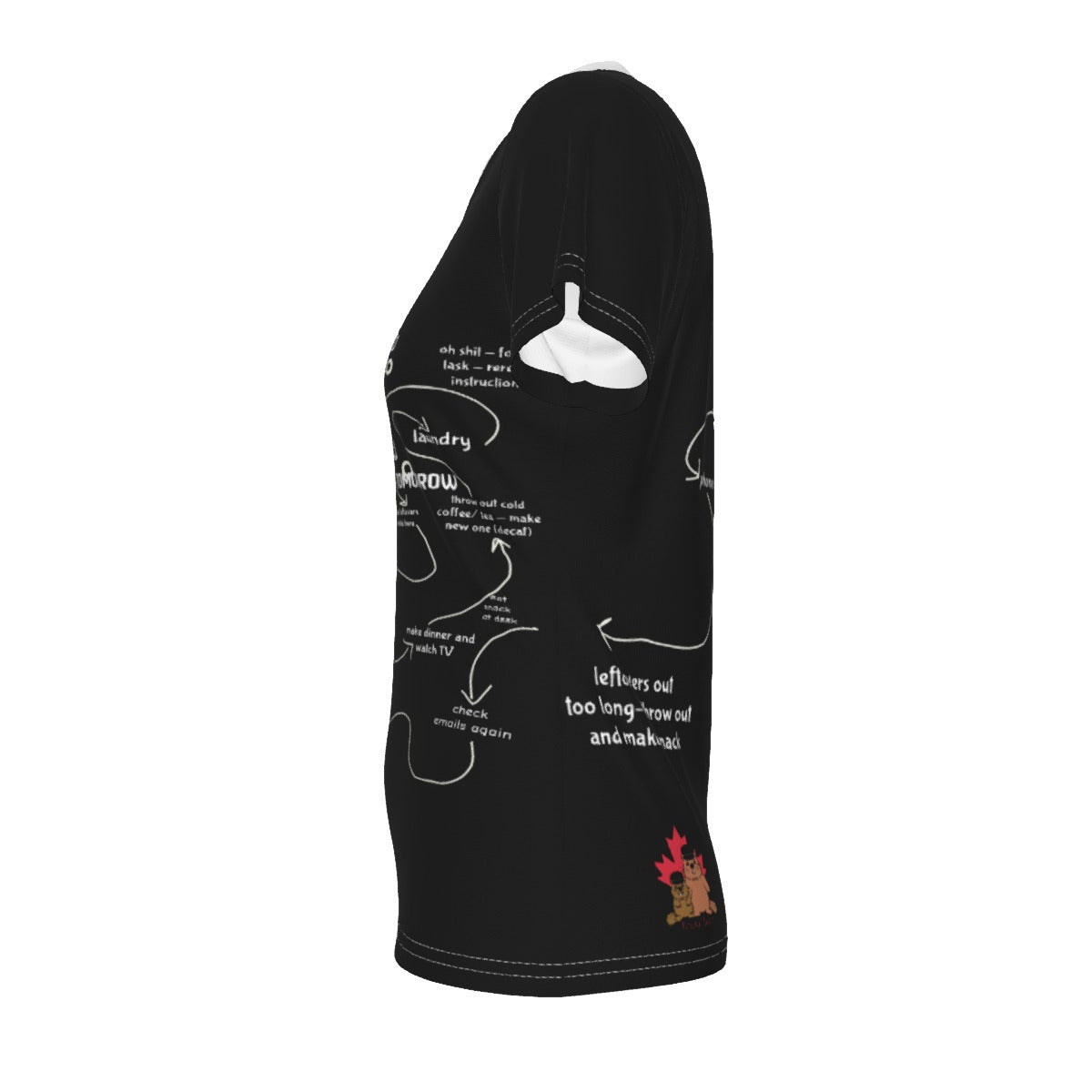 ADHD Me - V neck tee - black