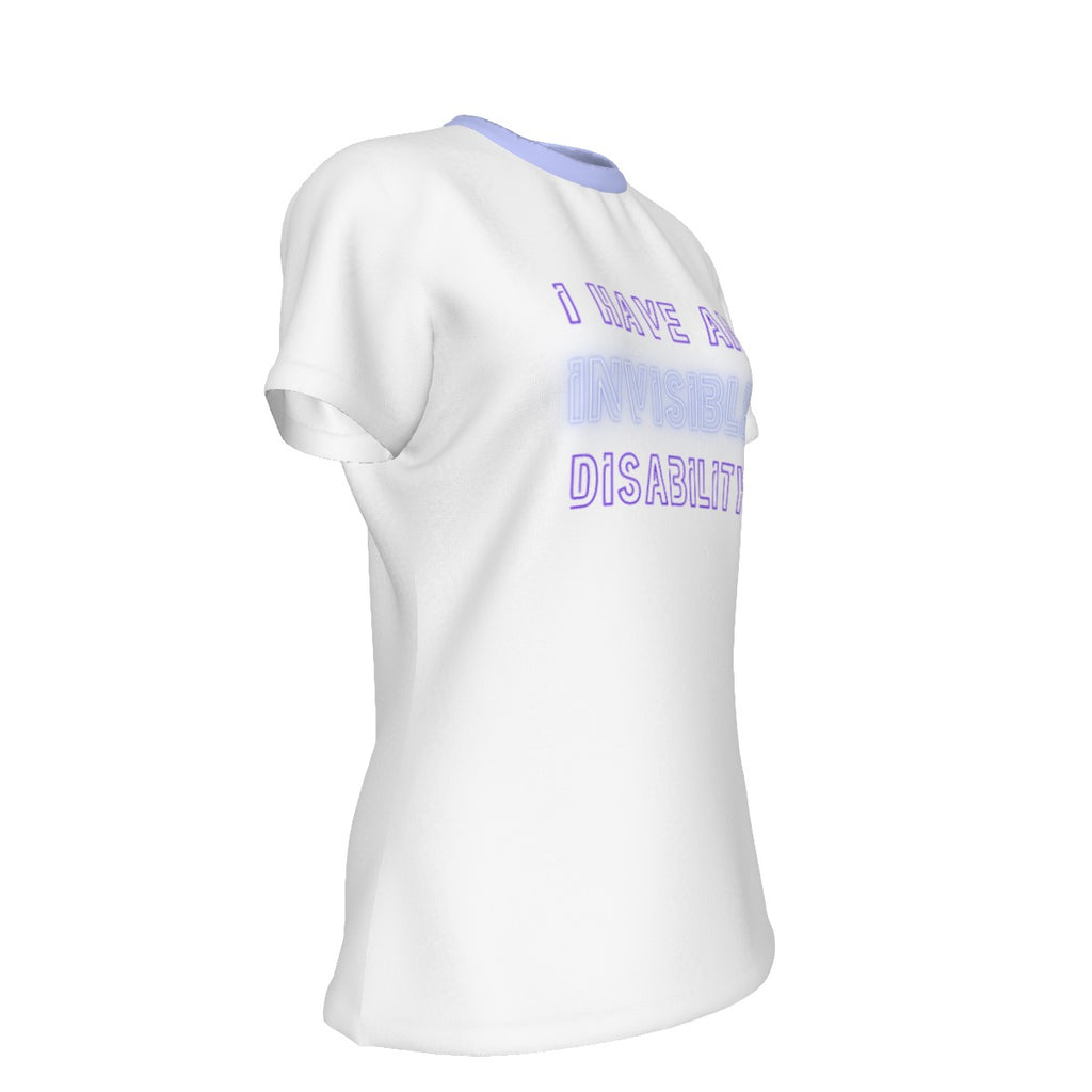 Invisible - white - round neck