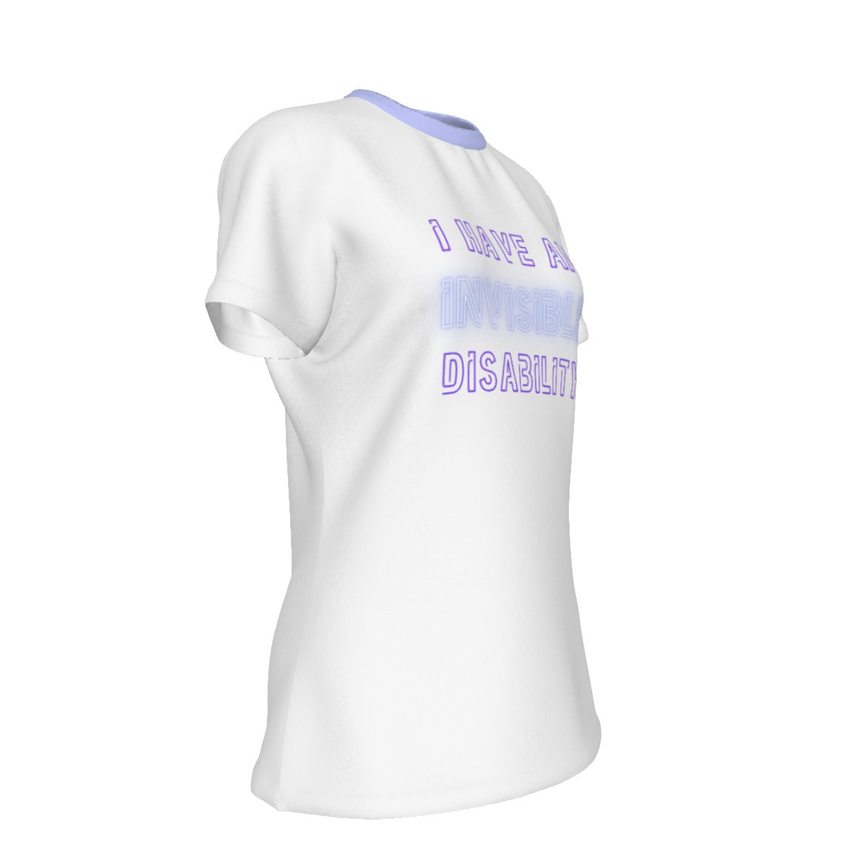 Invisible - white - round neck