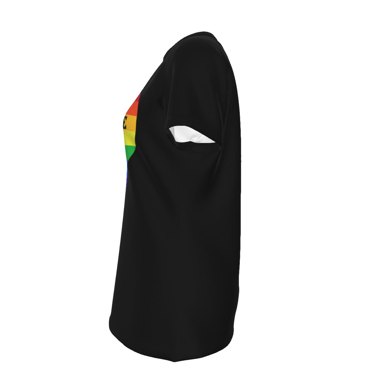 Finna Me - Rainbow - Pride - round neck - black