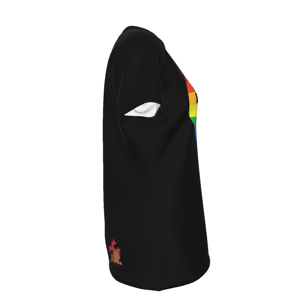 Finna Me - Rainbow - Pride - round neck - black