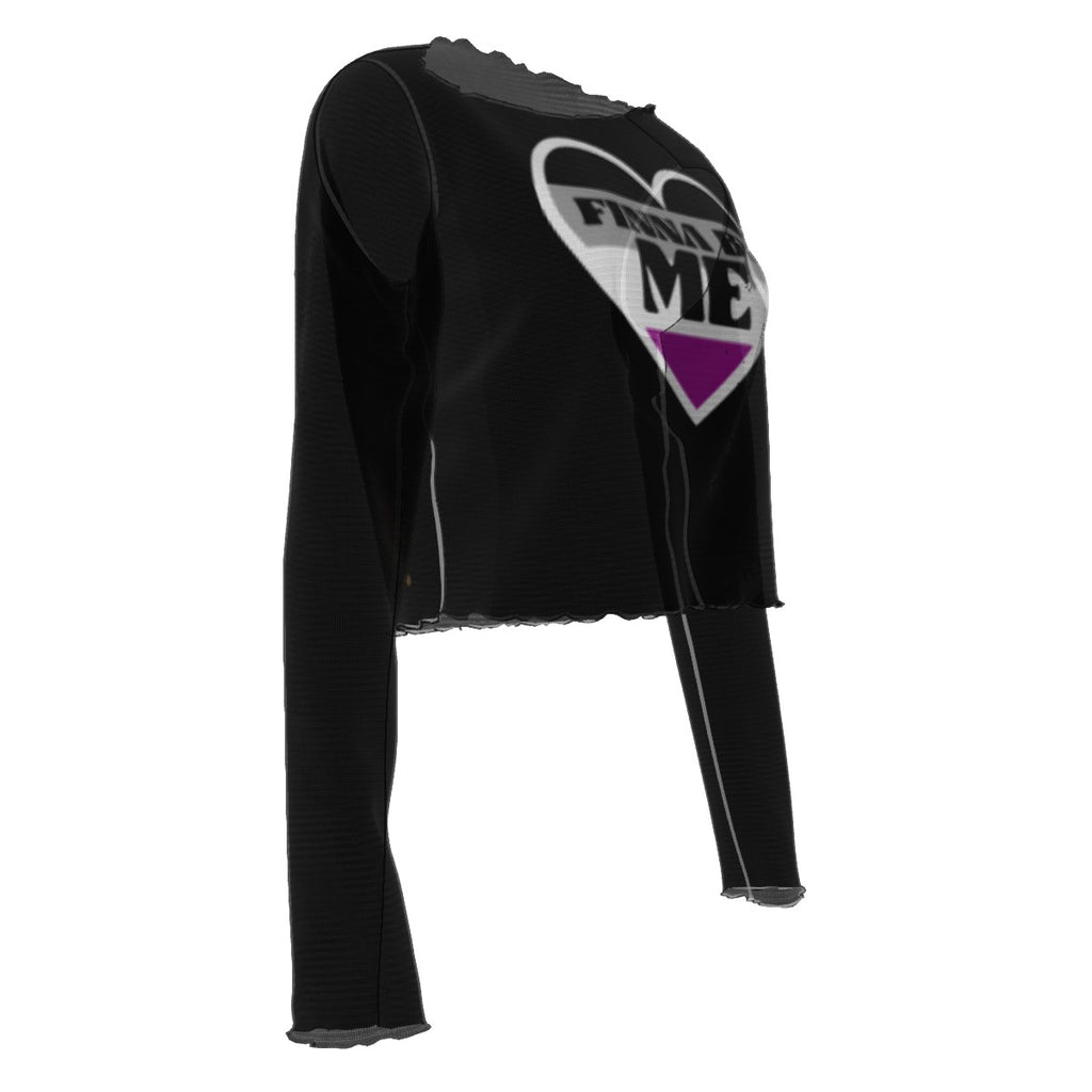 Finna Me - Asexual - mesh crop - black